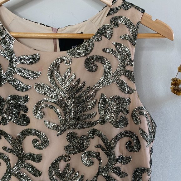 Anthro Greylin Sequin Sleeveless Peplum Blouse - Picture 5 of 9